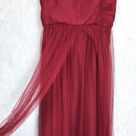 Watters Wtoo Infinity Bobbinet Bridesmaid Dress Claret Red Style 852 Womens 12 - Picture 5 of 11